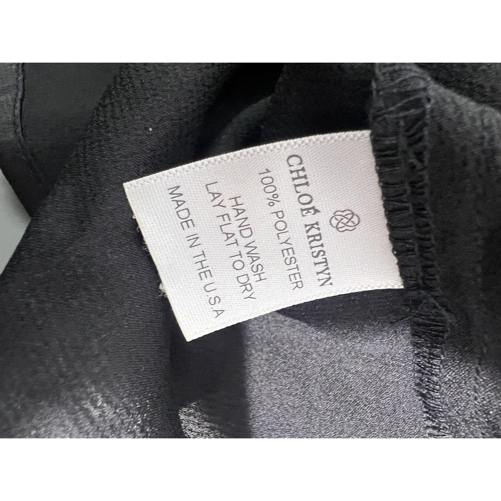 Chloe Kristyn Shirt Womens‎ XS Black Button Front Long Sleeve Blouse Top - Picture 6 of 7